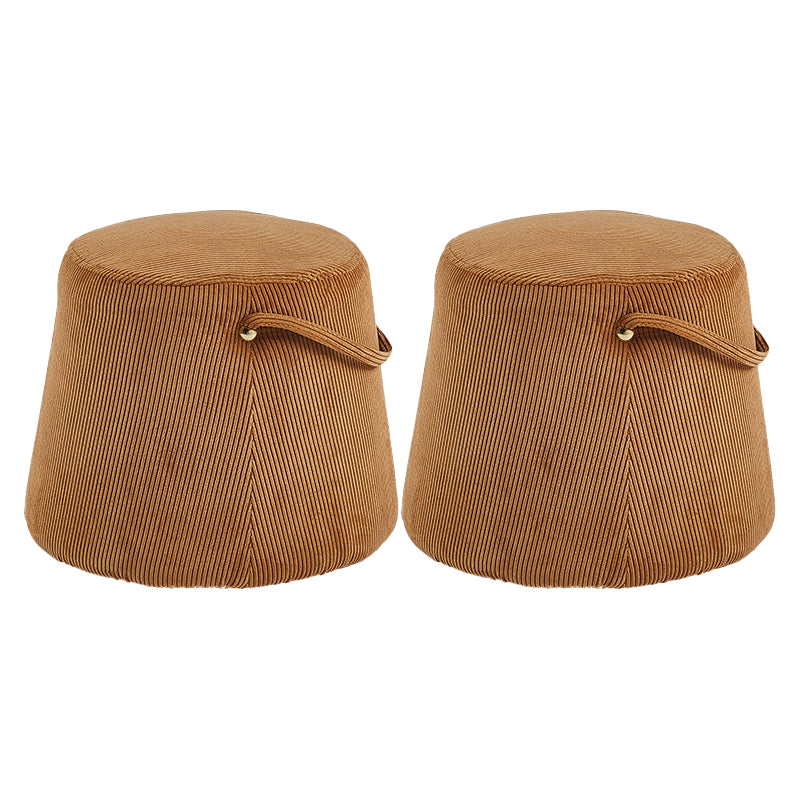 Fabric Standard Stool Modern Style Simple Household Round Footstool