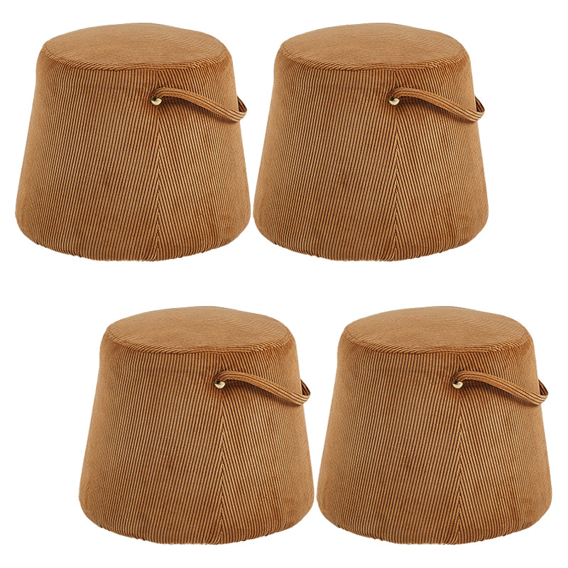 Fabric Standard Stool Modern Style Simple Household Round Footstool