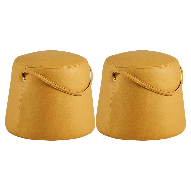 Fabric Standard Stool Modern Style Simple Household Round Footstool