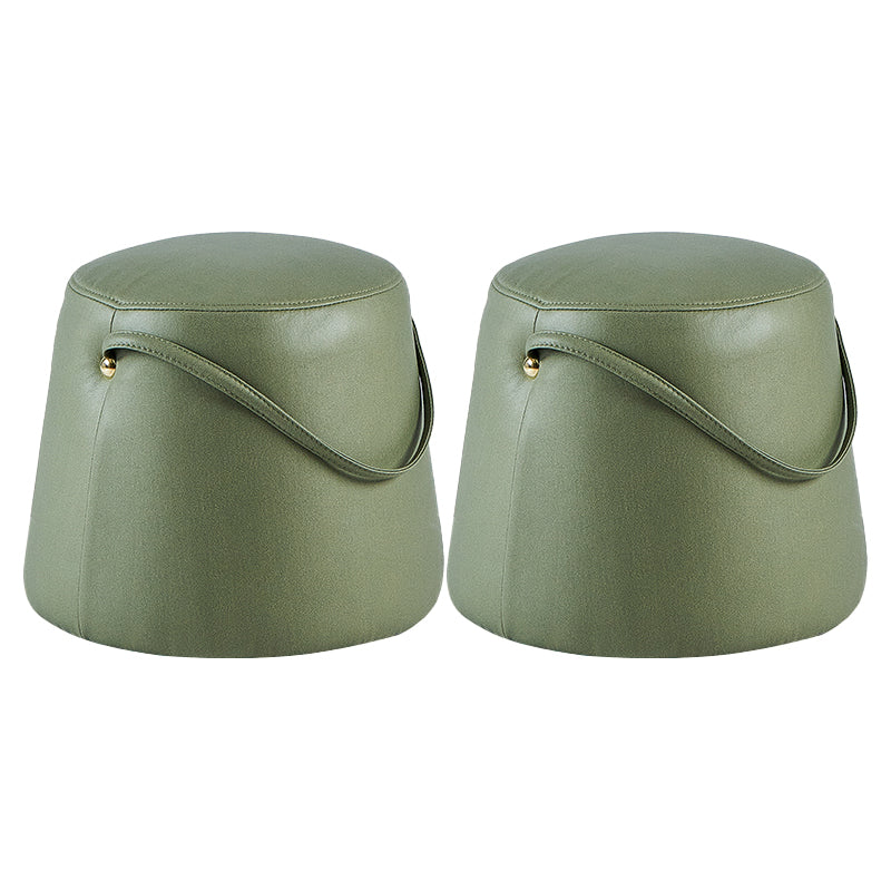 Fabric Standard Stool Modern Style Simple Household Round Footstool