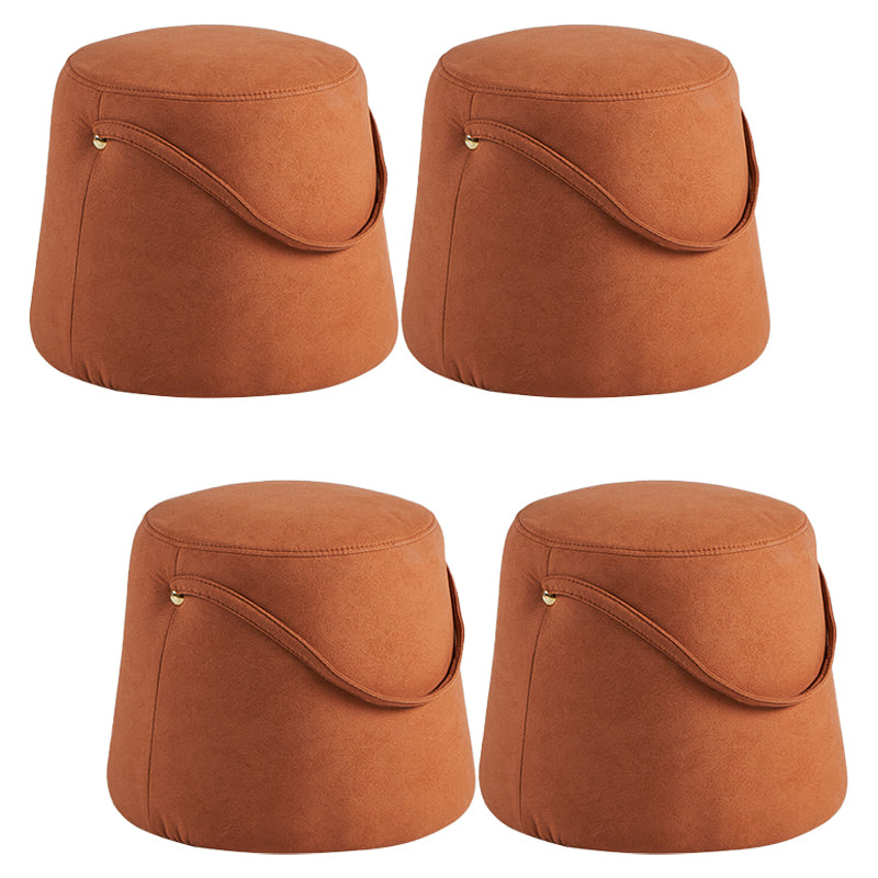 Fabric Standard Stool Modern Style Simple Household Round Footstool