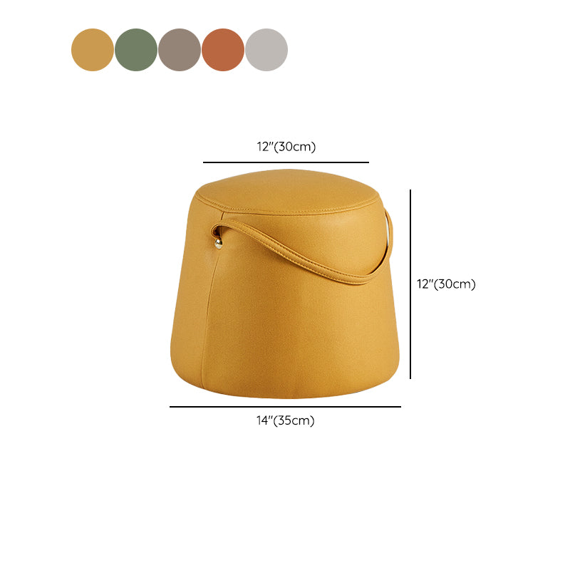 Fabric Standard Stool Modern Style Simple Household Round Footstool