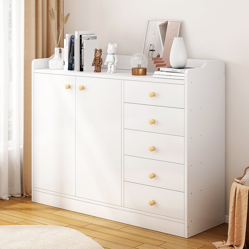 Contemporary Manufactured Wood Accent Cabinet Rectangle Storage Cabinet with Drawer