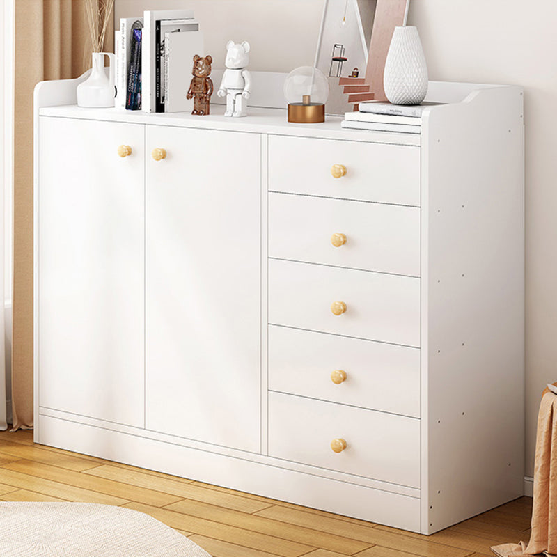 Contemporary Manufactured Wood Accent Cabinet Rectangle Storage Cabinet with Drawer