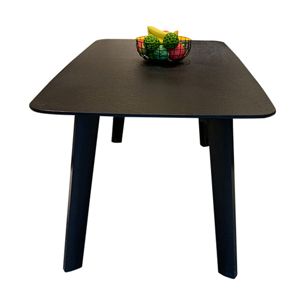 Modern Dining Table for Kitchen Black Dinette Table with Wooden Legs