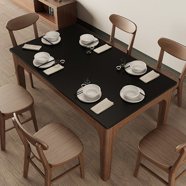 Contemporary Kitchen Rectangle Dinner Table 4 Legs Dining Table