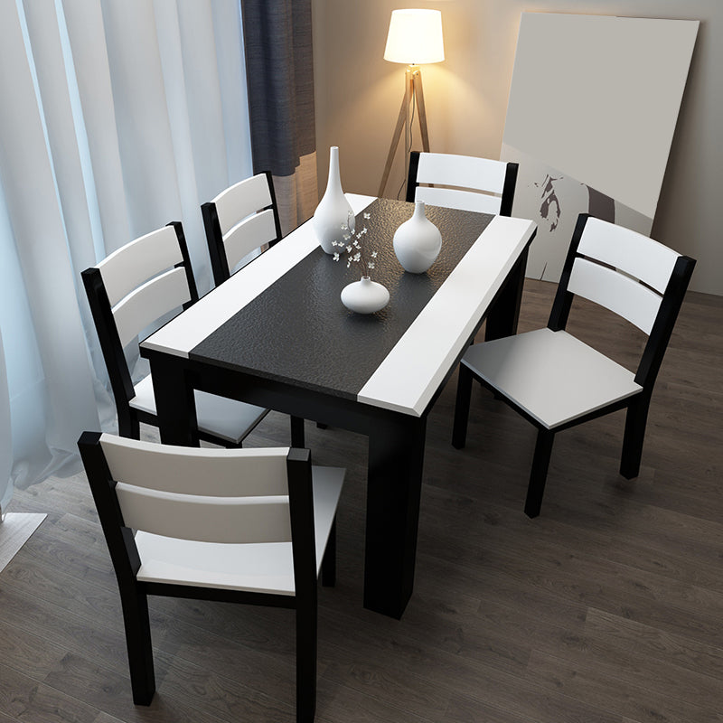 Industrial Kitchen Dinner Table Rectangle 4 Legs Stone Dining Table