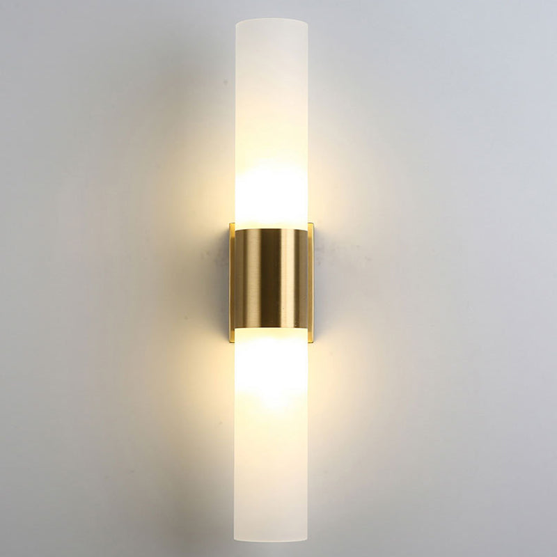 Linear Shape Metal Wall Light Modern 2-Lights Wall Mount Lighting