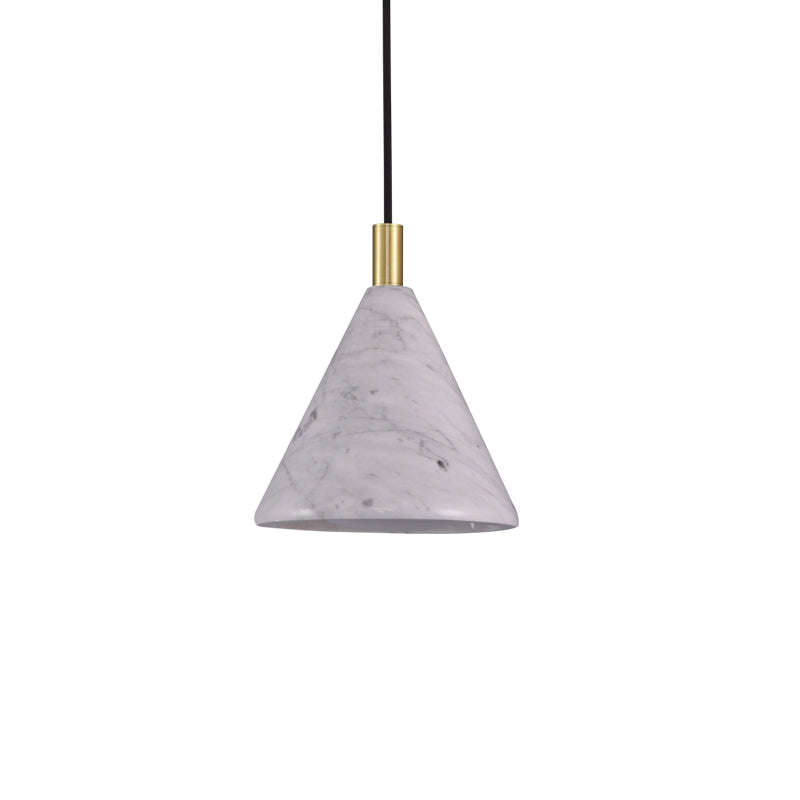 Cone Pendant Lighting Moderniste Ciment 1 Head White White LED Plafond Lampe Suspension pour le chevet
