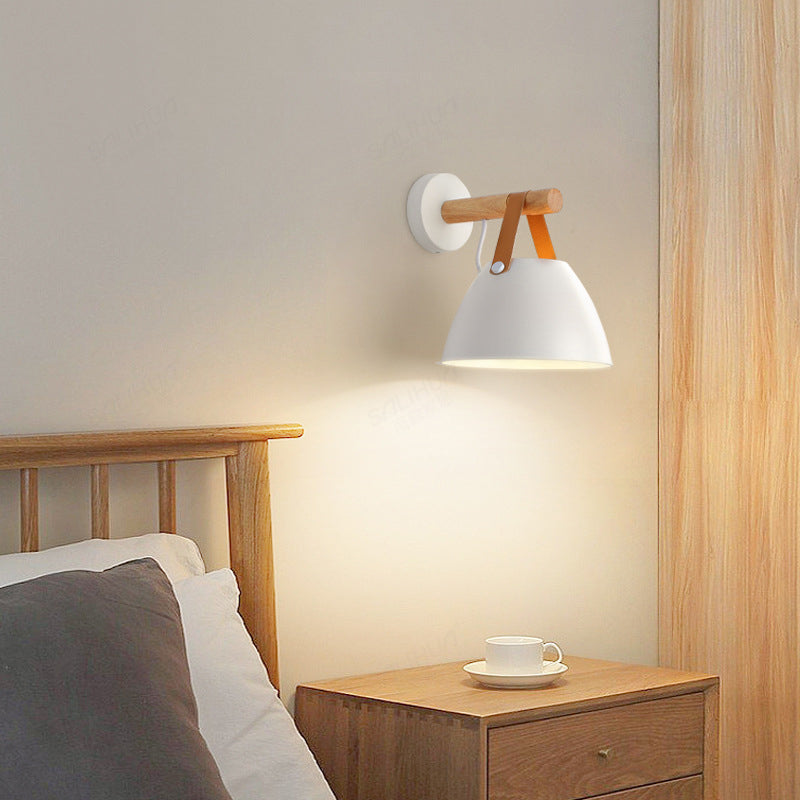 Cone Shape Metal Wall Light Industrial Style 1-Light Wall Light Sconce in White