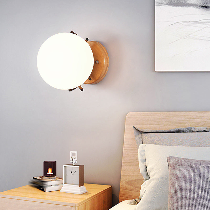 Modern Globe Wall Lamp 1 Light Wall Vanity Lights for Washroom