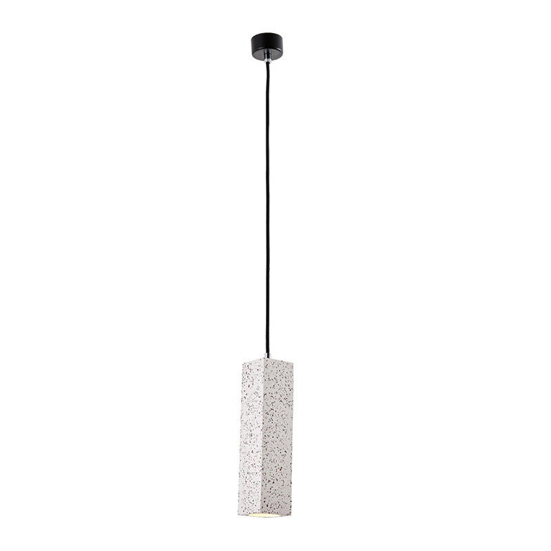 MODERN CUBUM CUBOID DROP PENDANT Light Nordic Marble 1 tête de lit de lit plafond LED en blanc
