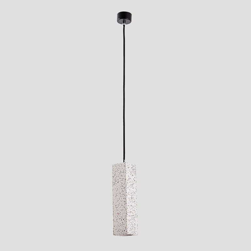 MODERN CUBUM CUBOID DROP PENDANT Light Nordic Marble 1 tête de lit de lit plafond LED en blanc