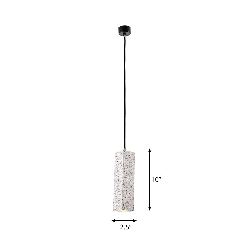 MODERN CUBUM CUBOID DROP PENDANT Light Nordic Marble 1 tête de lit de lit plafond LED en blanc