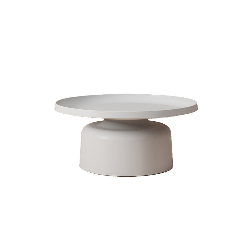 Contemporary Corner Table Metal Round Pedestal Accent Side Table
