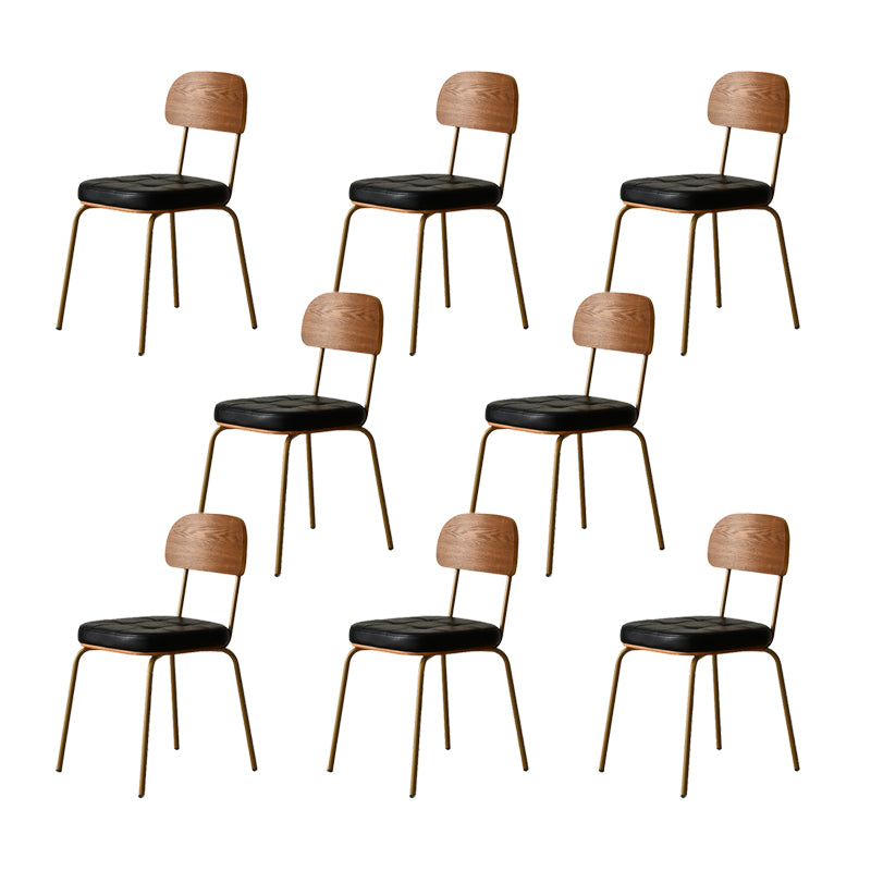 Contemporary Upholstered Armless Chair Indoor Faux Leather Dining Chair