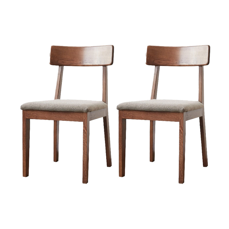 Contemporary Upholstered Armless Chair Indoor Oak Dining Chair