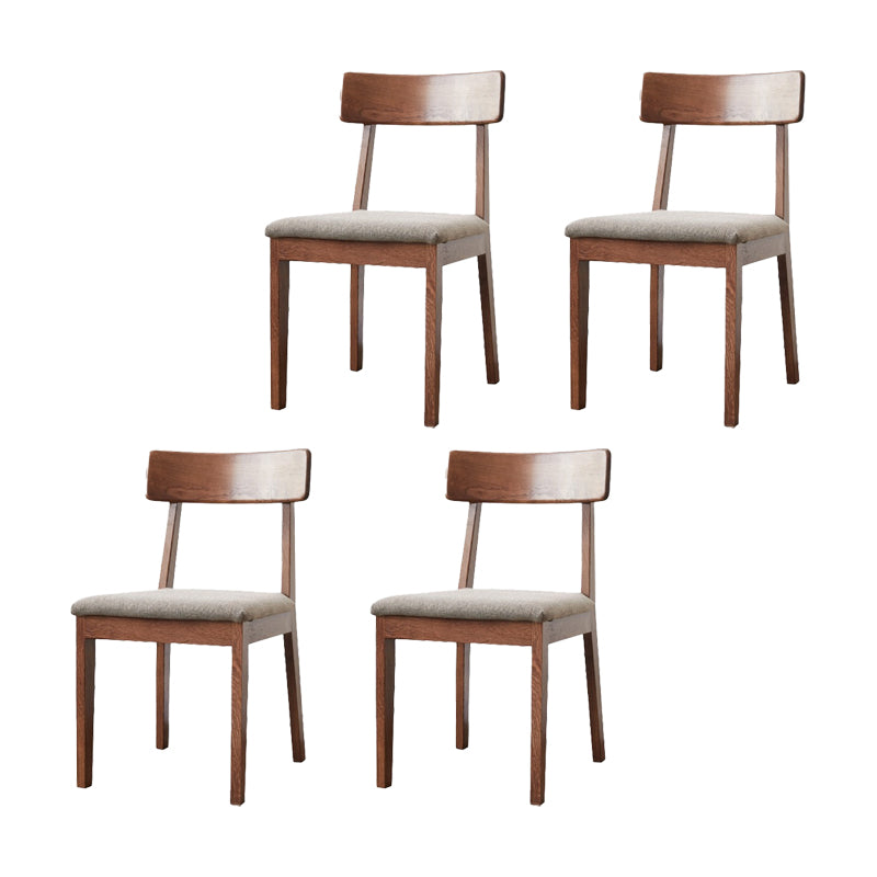 Contemporary Upholstered Armless Chair Indoor Oak Dining Chair