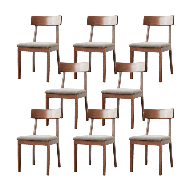 Contemporary Upholstered Armless Chair Indoor Oak Dining Chair