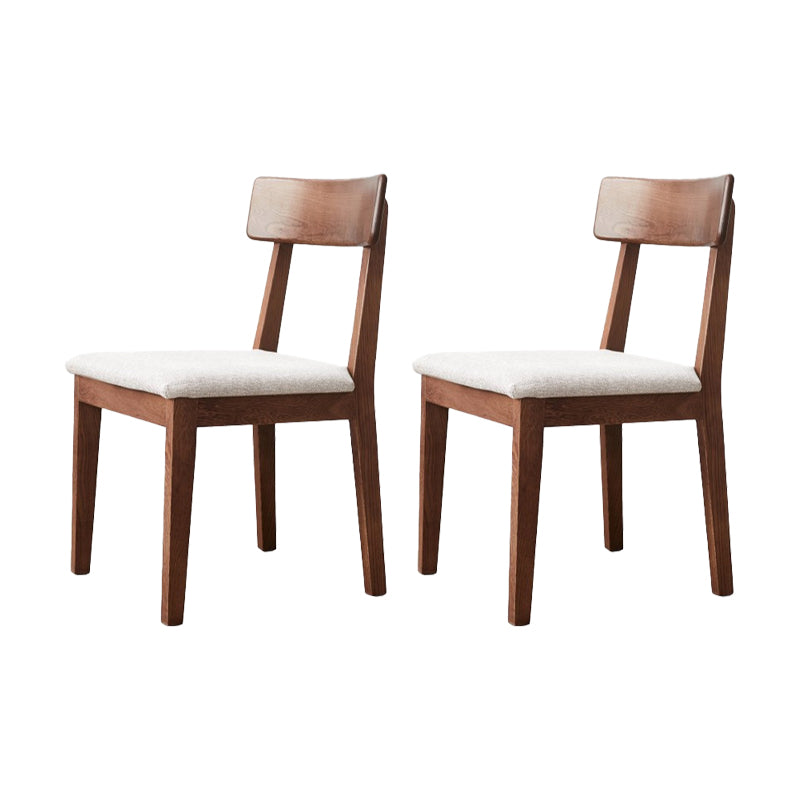 Contemporary Upholstered Armless Chair Indoor Oak Dining Chair