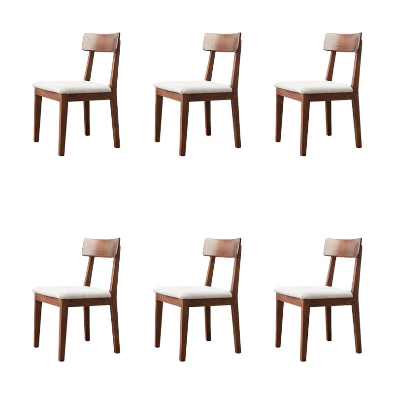 Contemporary Upholstered Armless Chair Indoor Oak Dining Chair