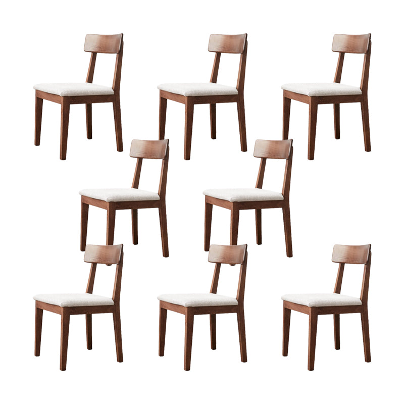Contemporary Upholstered Armless Chair Indoor Oak Dining Chair