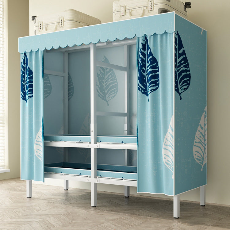 Modern Freestanding Metal Frame Wardrobe Foldable Wardrobe with Garment Rod