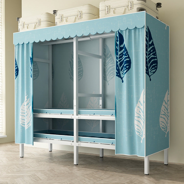 Modern Freestanding Metal Frame Wardrobe Foldable Wardrobe with Garment Rod