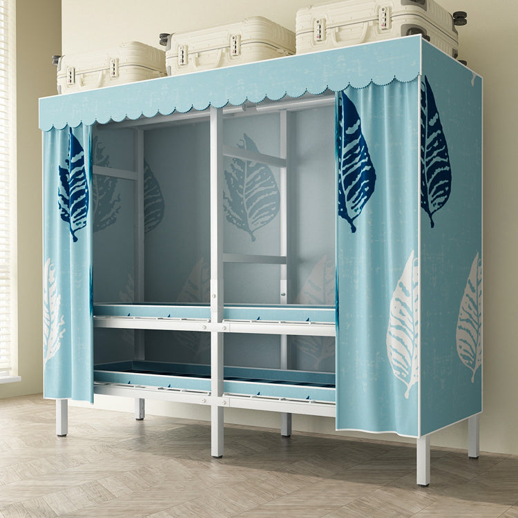 Modern Freestanding Metal Frame Wardrobe Foldable Wardrobe with Garment Rod