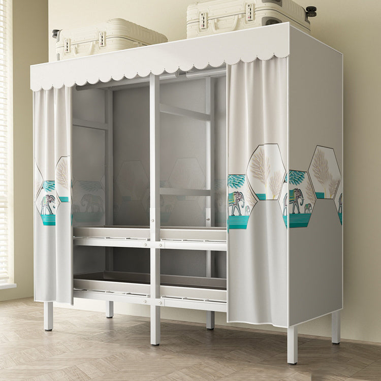 Modern Freestanding Metal Frame Wardrobe Foldable Wardrobe with Garment Rod