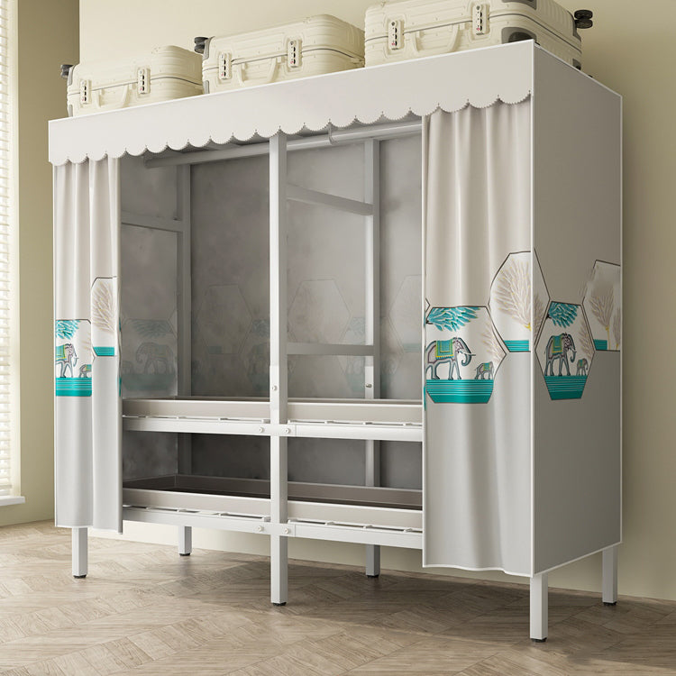 Modern Freestanding Metal Frame Wardrobe Foldable Wardrobe with Garment Rod