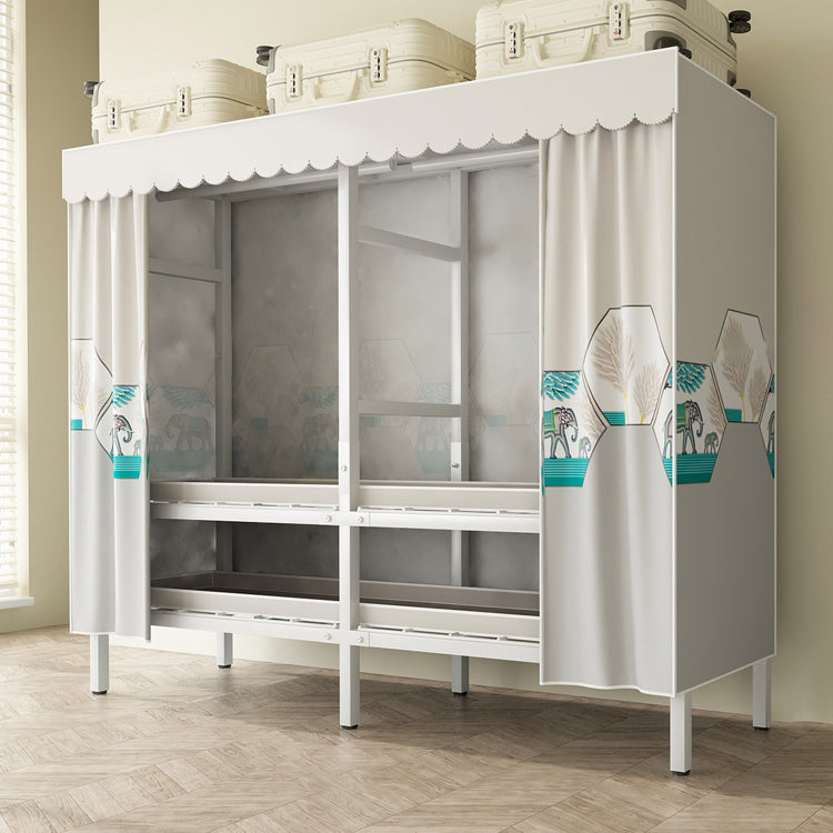 Modern Freestanding Metal Frame Wardrobe Foldable Wardrobe with Garment Rod