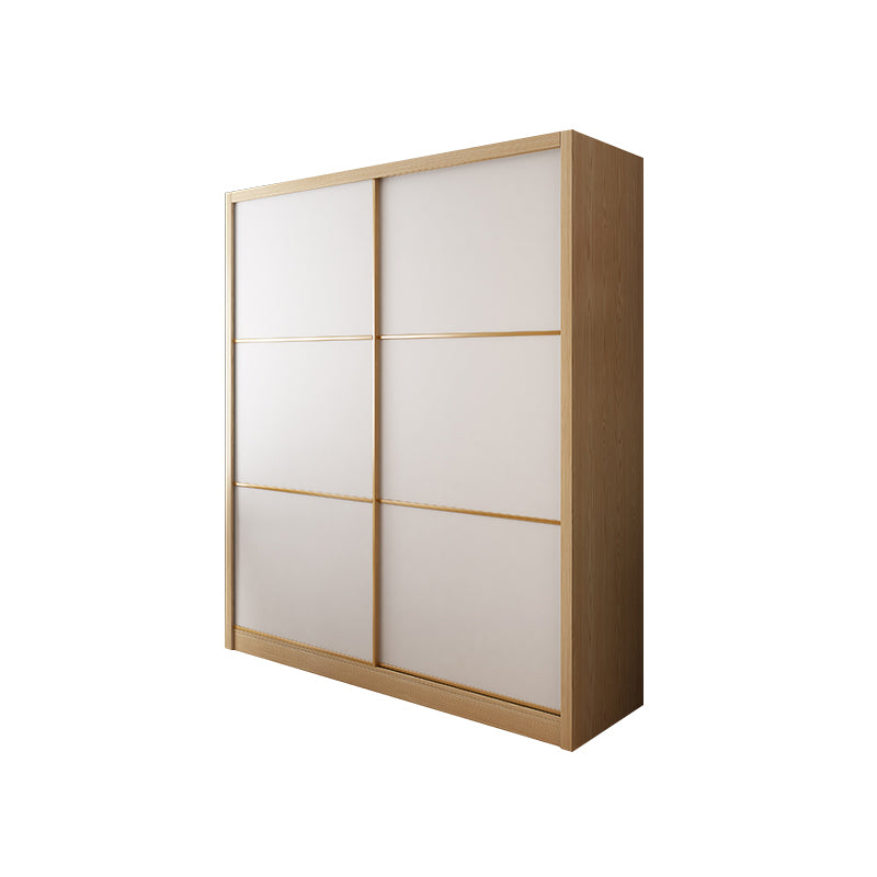 Modern Artificial Wood Wardrobe Freestanding Wardrobe with Sliding Doors