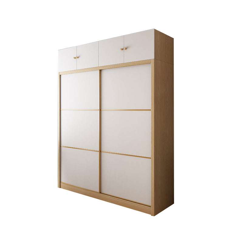 Modern Artificial Wood Wardrobe Freestanding Wardrobe with Sliding Doors