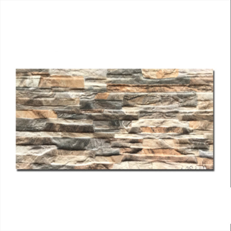 Modern Style Wall Tile Stacked Stone Texture Straight Edge Rectangle Waterproof Wall Tile