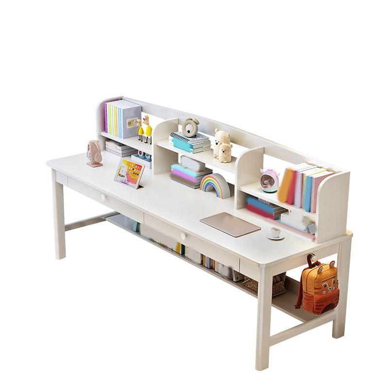 23.6" Width Kids Desk with Storage Drawer Solid Wood Child Desk Writing Desk