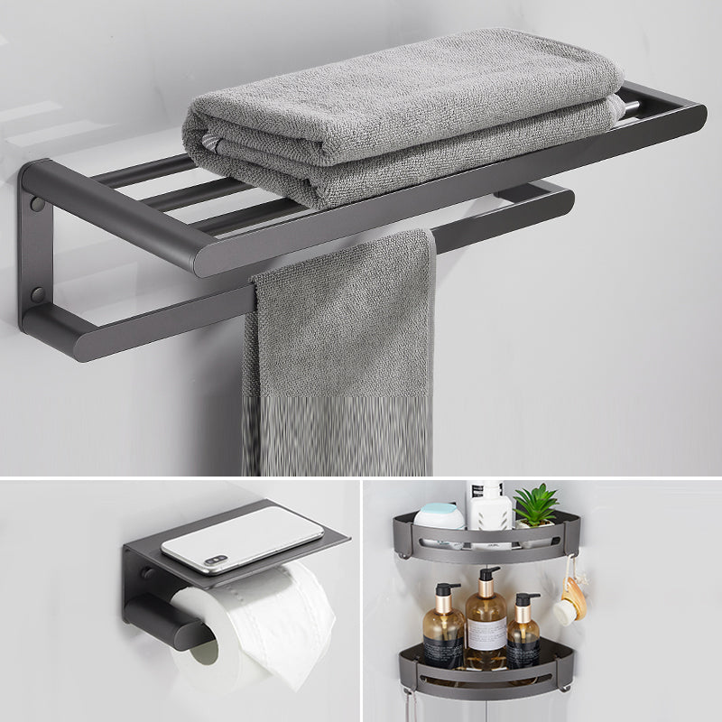 Modern Grey Bathroom Accessory As Individual Or As a Set in Metal