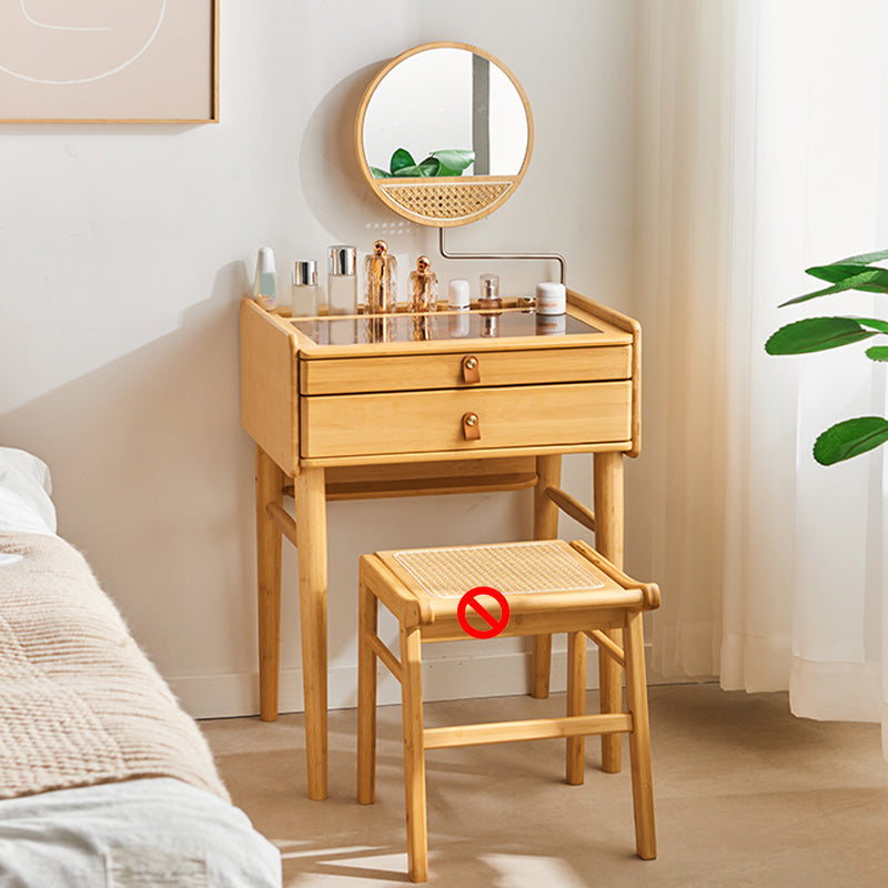 Modern Mirrored Makeup Vanity Glass Drawers Make-up Vanity with Storage