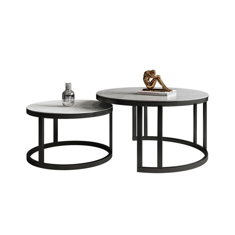 Rectangle Coffee Table Slate 2 Nesting Coffee Table Set for Living Room