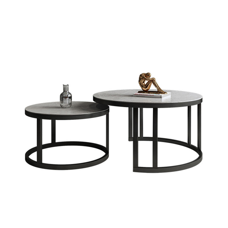 Rectangle Coffee Table Slate 2 Nesting Coffee Table Set for Living Room