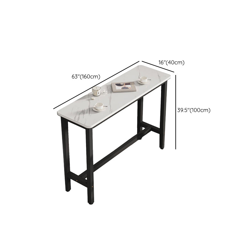 Modern Rectangle Wood Counter Table 2/3/4/5 Pieces Bar Table Set for Cafe