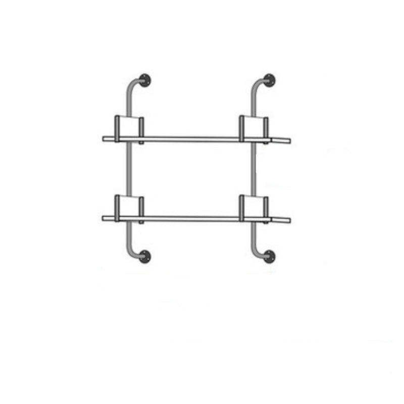 Contemporary Engineered Wood Bookshelf Floating White Bookcase