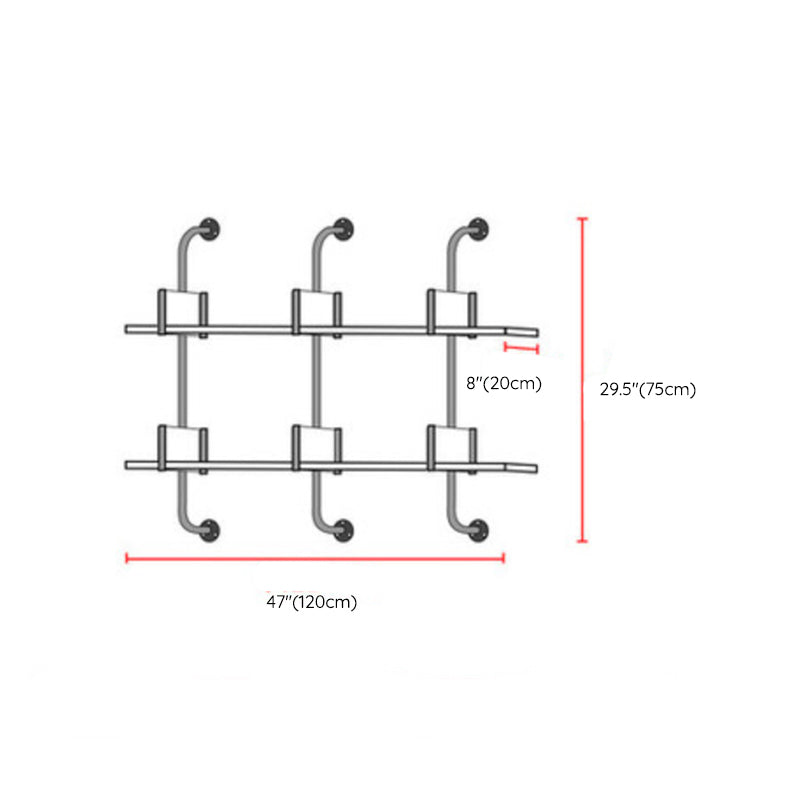 Contemporary Engineered Wood Bookshelf Floating White Bookcase