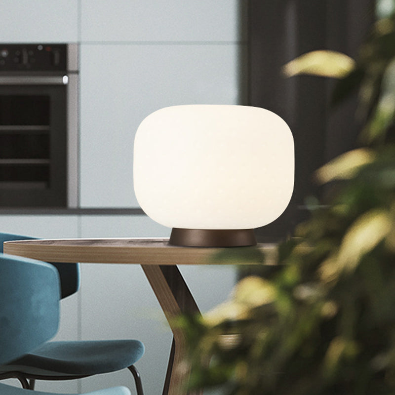 1 tavolo da soggiorno che illumini modernismo lampada da notte bianca con ombra acrilica di batteria