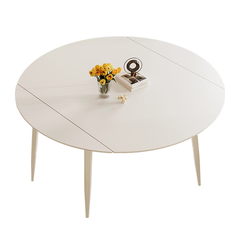 Extendable 1/5/7 Pieces Furniture Sintered Stone Dining Set in White