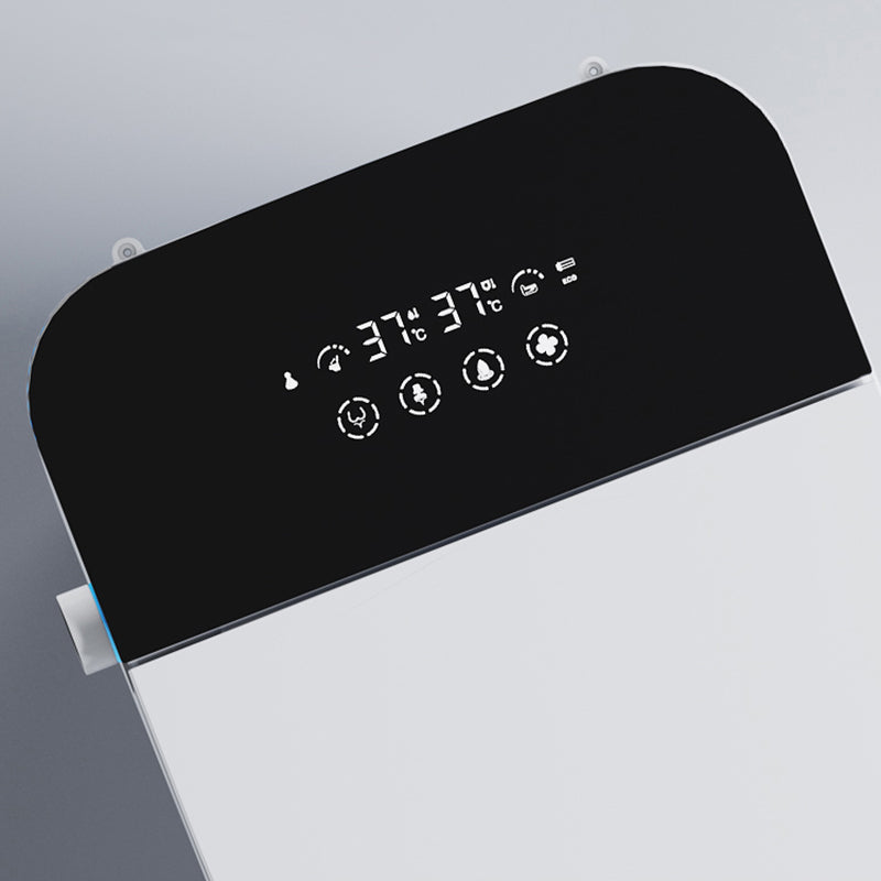 White Elongated Floor Standing Bidet with Heated Seat and Foot Sensor