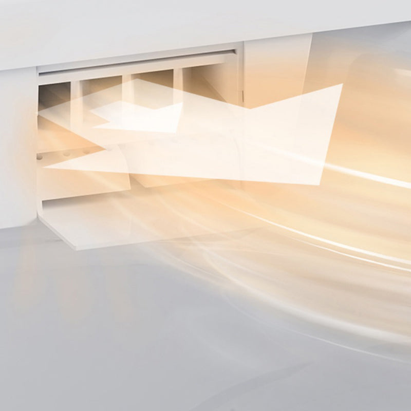 White Elongated Floor Standing Bidet with Heated Seat and Foot Sensor