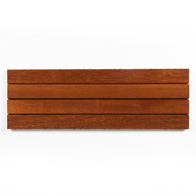4-Slat Wood Deck/Patio Flooring Tiles Interlocking Installation Floor Board Tiles