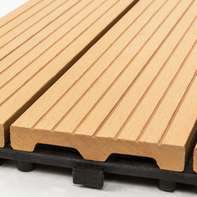 12" X 24" Deck/Patio Flooring Tiles 4-Slat Floor Board Tiles