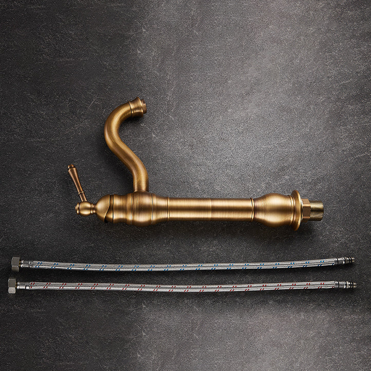 Traditional Wide Spread Bathroom Faucet Lever Handles Centerset Faucet
